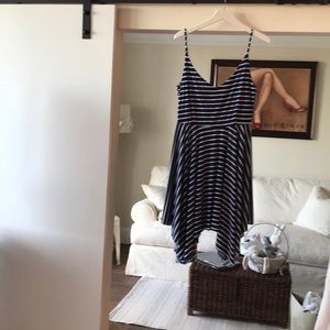 Navy/white low back sun dress